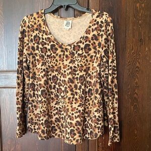 Animal Print Long Sleeve Top by Ivy Jane